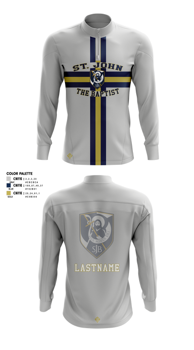 St. John The Baptist K-8 8405823 Quarter Zip Jacket - 1 (1)