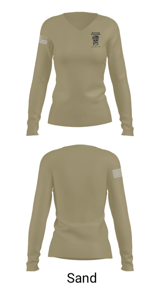 Women's Long Sleeve Vneck Shirt, 1st Plt, A Co, 2-325 AIR, Army, Teamtime, Team time, sublimation, custom sports apparel, team uniforms, spirit wear, spiritwear, sports uniforms, custom shirts, team store, custom team store, fundraiser sports, apparel fundraiser