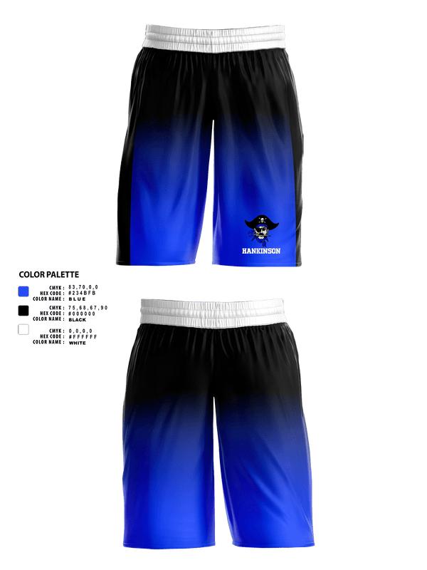 Mens Basketball Shorts, Hankinson Public School Basketball, Men's Basketball, Teamtime, Team time, sublimation, custom sports apparel, team uniforms, spirit wear, spiritwear, sports uniforms, custom shirts, team store, custom team store, fundraiser sports, apparel fundraiser