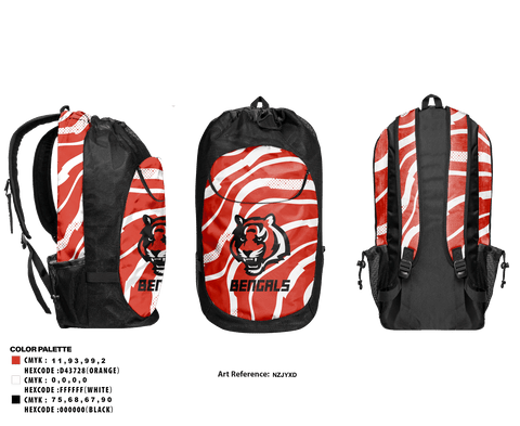 Gear Bag, Bengals, , Teamtime, Team time, sublimation, custom sports apparel, team uniforms, spirit wear, spiritwear, sports uniforms, custom shirts, team store, custom team store, fundraiser sports, apparel fundraiser