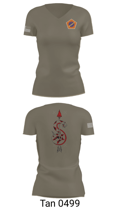 98th Expeditionary Signal Battalion 25845475 Women's Short Sleeve V-neck Shirt - 68