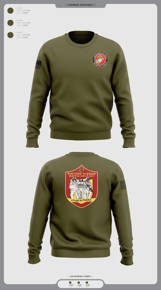 Crew Neck Sweatshirt, Wounded warrior battalion east, Marines, Teamtime, Team time, sublimation, custom sports apparel, team uniforms, spirit wear, spiritwear, sports uniforms, custom shirts, team store, custom team store, fundraiser sports, apparel fundraiser