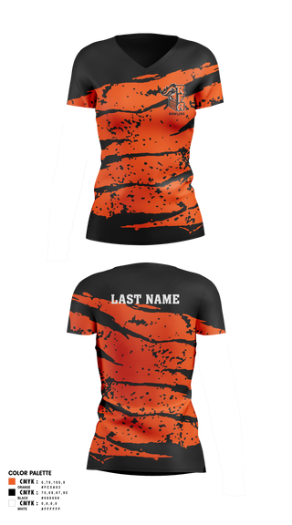 Womens Short Sleeve Vneck Shirt, Rome Free Academy Bowling, Bowling, Teamtime, Team time, sublimation, custom sports apparel, team uniforms, spirit wear, spiritwear, sports uniforms, custom shirts, team store, custom team store, fundraiser sports, apparel fundraiser