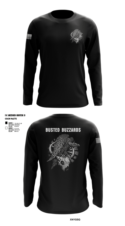 Long Sleeve Performance Shirt, CREW 3 BUSTED BUZZARDS, Army, Teamtime, Team time, sublimation, custom sports apparel, team uniforms, spirit wear, spiritwear, sports uniforms, custom shirts, team store, custom team store, fundraiser sports, apparel fundraiser