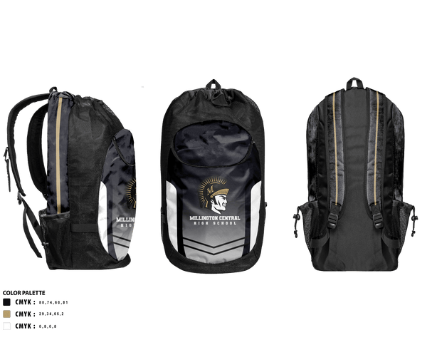 Gear Bag, Millington Central High School Cross Country, Cross Country, Teamtime, Team time, sublimation, custom sports apparel, team uniforms, spirit wear, spiritwear, sports uniforms, custom shirts, team store, custom team store, fundraiser sports, apparel fundraiser