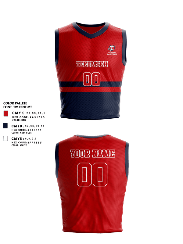 Mens Basketball Jersey, Tecumseh High School Basketball, Women's Basketball, Teamtime, Team time, sublimation, custom sports apparel, team uniforms, spirit wear, spiritwear, sports uniforms, custom shirts, team store, custom team store, fundraiser sports, apparel fundraiser