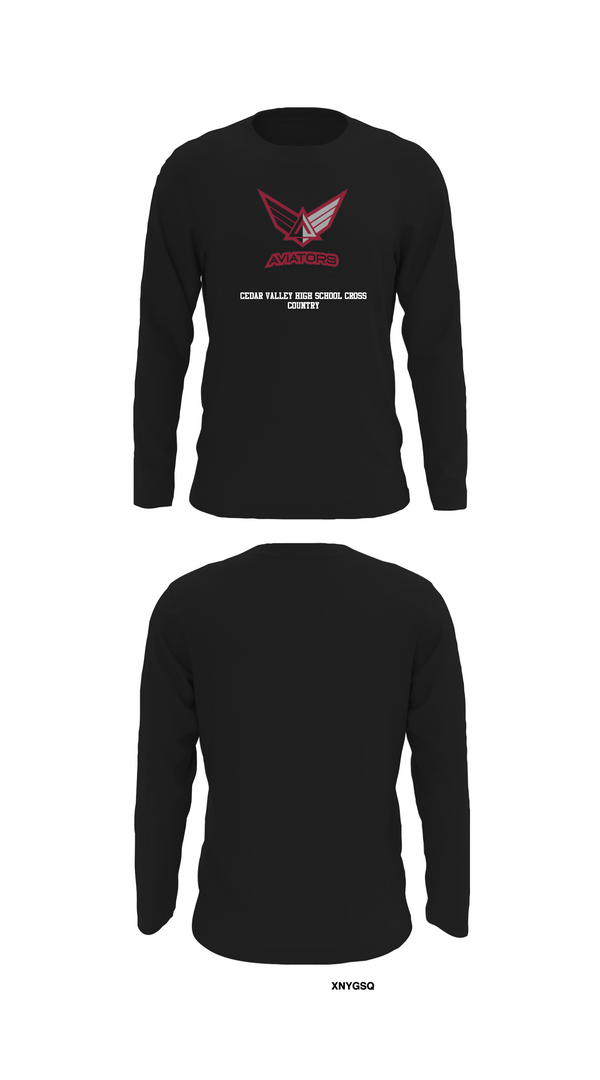 Long Sleeve Performance Shirt, Cedar Valley High School Cross Country, Cross Country, Teamtime, Team time, sublimation, custom sports apparel, team uniforms, spirit wear, spiritwear, sports uniforms, custom shirts, team store, custom team store, fundraiser sports, apparel fundraiser