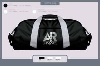 Duffle Bag, AIR HVAC, , Teamtime, Team time, sublimation, custom sports apparel, team uniforms, spirit wear, spiritwear, sports uniforms, custom shirts, team store, custom team store, fundraiser sports, apparel fundraiser
