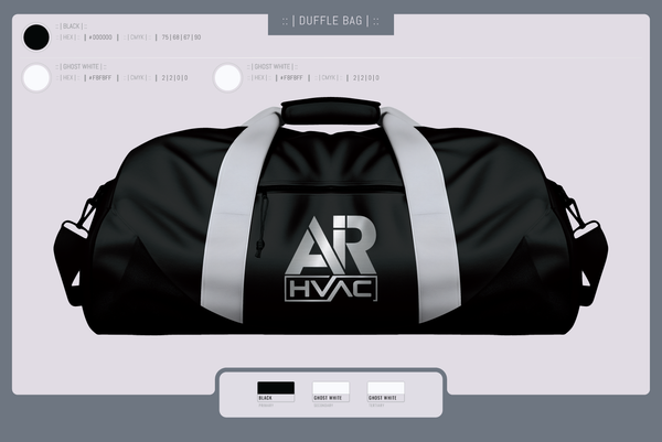 Duffle Bag, AIR HVAC, , Teamtime, Team time, sublimation, custom sports apparel, team uniforms, spirit wear, spiritwear, sports uniforms, custom shirts, team store, custom team store, fundraiser sports, apparel fundraiser
