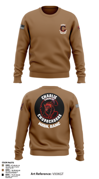 Crew Neck Sweatshirt, C Co Chupacabras, Army, Teamtime, Team time, sublimation, custom sports apparel, team uniforms, spirit wear, spiritwear, sports uniforms, custom shirts, team store, custom team store, fundraiser sports, apparel fundraiser