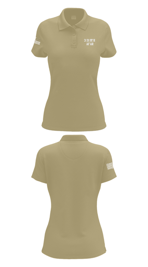 Women's Short Sleeve Performance Polo, 3/319th AFAR, Army, Teamtime, Team time, sublimation, custom sports apparel, team uniforms, spirit wear, spiritwear, sports uniforms, custom shirts, team store, custom team store, fundraiser sports, apparel fundraiser