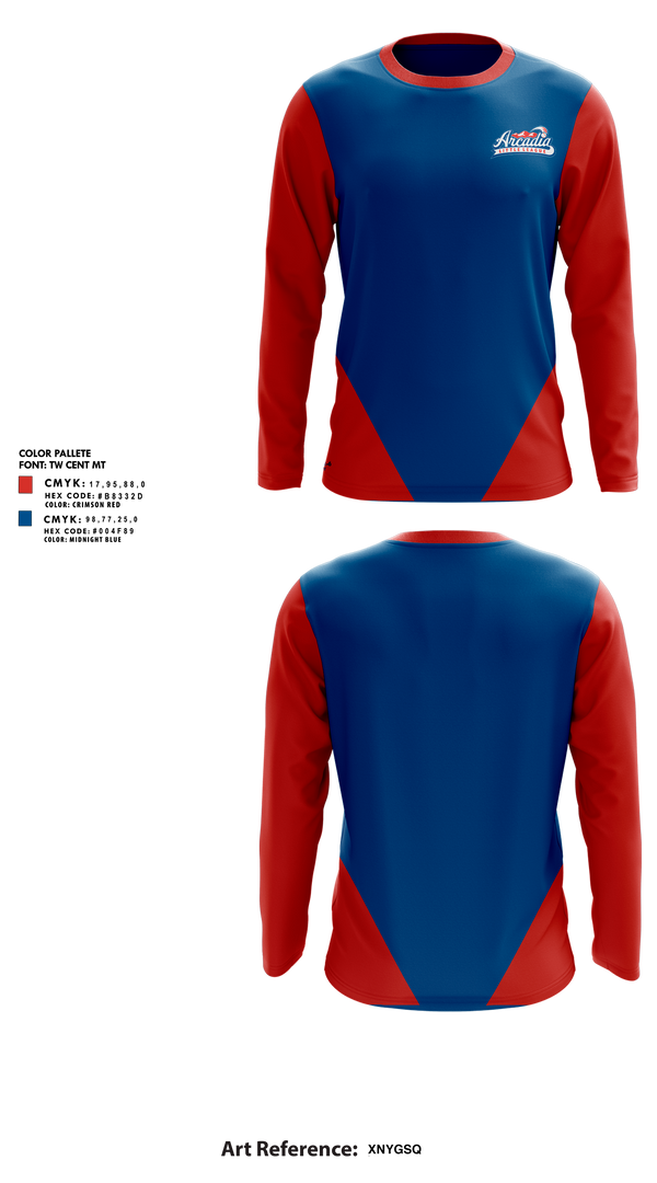 Long Sleeve Performance Shirt, Arcadia Little League Baseball, Baseball, Teamtime, Team time, sublimation, custom sports apparel, team uniforms, spirit wear, spiritwear, sports uniforms, custom shirts, team store, custom team store, fundraiser sports, apparel fundraiser