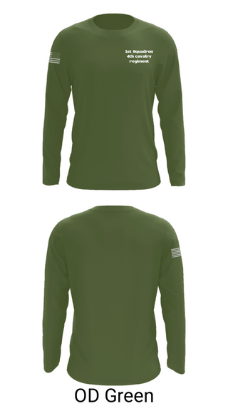 Long Sleeve Performance Shirt, 1st Squadron 4th cavalry regiment, Army, Teamtime, Team time, sublimation, custom sports apparel, team uniforms, spirit wear, spiritwear, sports uniforms, custom shirts, team store, custom team store, fundraiser sports, apparel fundraiser