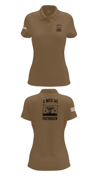 Womens Short Sleeve Performance Polo, C MED 141, National Guard, Teamtime, Team time, sublimation, custom sports apparel, team uniforms, spirit wear, spiritwear, sports uniforms, custom shirts, team store, custom team store, fundraiser sports, apparel fundraiser