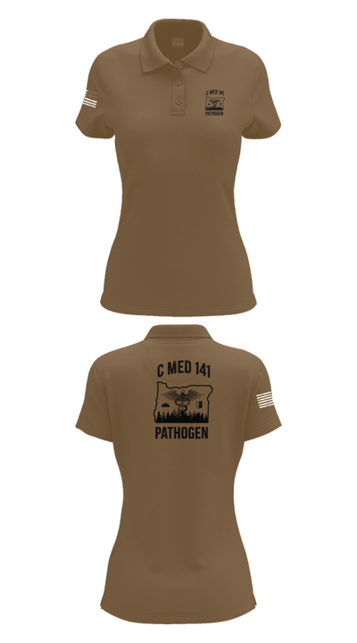 C MED 141 64606356 Women's Short Sleeve Performance Polo  - 14