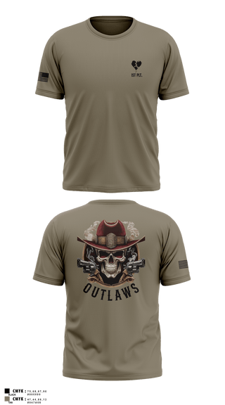 Old School Cotton Feel Shirt, Outlaw Platoon, , Teamtime, Team time, sublimation, custom sports apparel, team uniforms, spirit wear, spiritwear, sports uniforms, custom shirts, team store, custom team store, fundraiser sports, apparel fundraiser