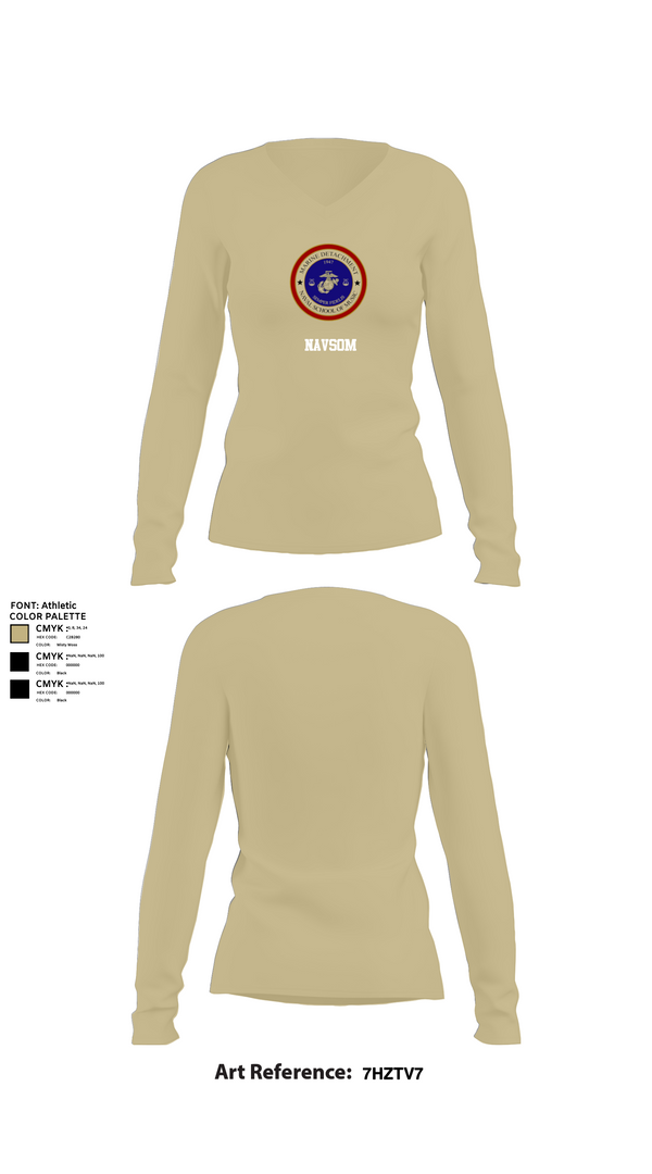 Womens Long Sleeve Vneck Shirt, Navsom, Marines, Teamtime, Team time, sublimation, custom sports apparel, team uniforms, spirit wear, spiritwear, sports uniforms, custom shirts, team store, custom team store, fundraiser sports, apparel fundraiser