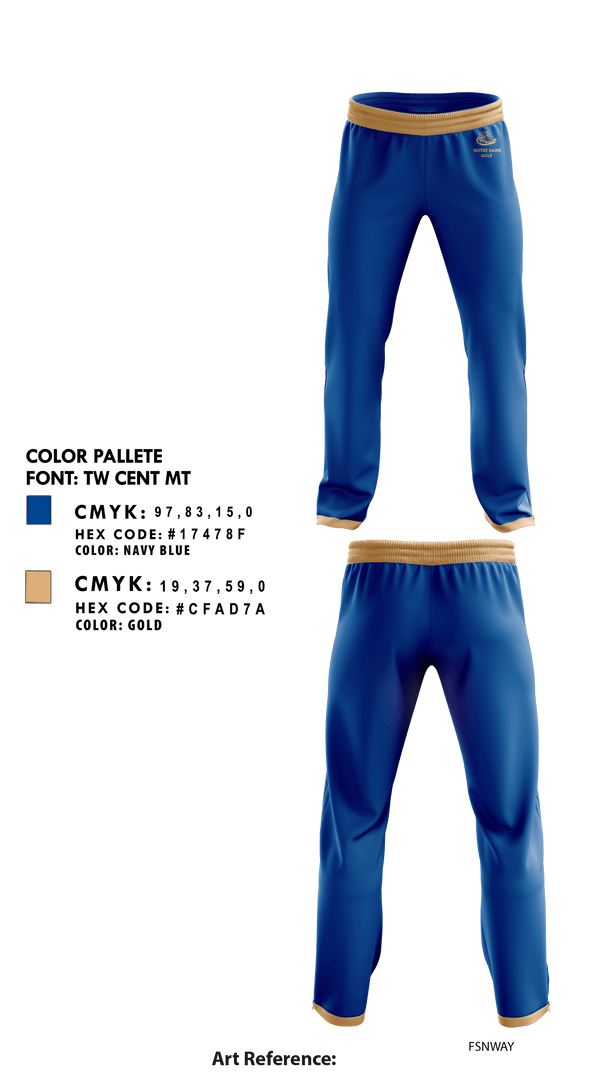 Sweatpants, Notre Dame Catholic High School Golf, Golf, Teamtime, Team time, sublimation, custom sports apparel, team uniforms, spirit wear, spiritwear, sports uniforms, custom shirts, team store, custom team store, fundraiser sports, apparel fundraiser