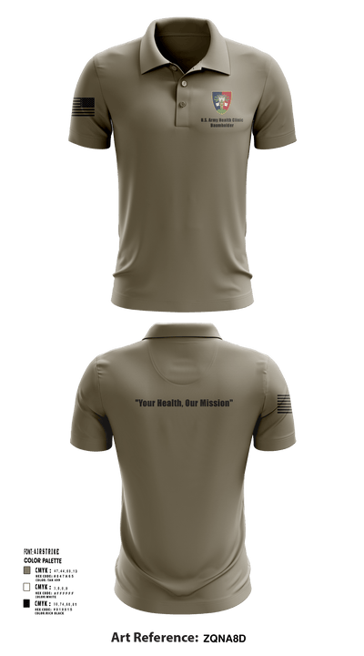 U.S. Army Health Clinic - Baumholder 42265508 Short Sleeve Performance Polo - 132