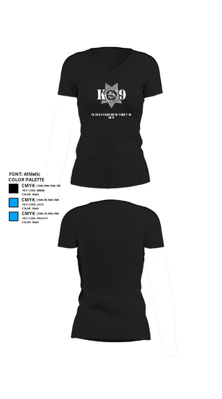 Womens Short Sleeve Vneck Shirt, Fresno Police Department K9 Unit, Police, Teamtime, Team time, sublimation, custom sports apparel, team uniforms, spirit wear, spiritwear, sports uniforms, custom shirts, team store, custom team store, fundraiser sports, apparel fundraiser