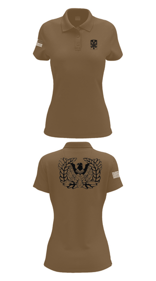 Womens Short Sleeve Performance Polo, 2/43 ADA, Army, Teamtime, Team time, sublimation, custom sports apparel, team uniforms, spirit wear, spiritwear, sports uniforms, custom shirts, team store, custom team store, fundraiser sports, apparel fundraiser