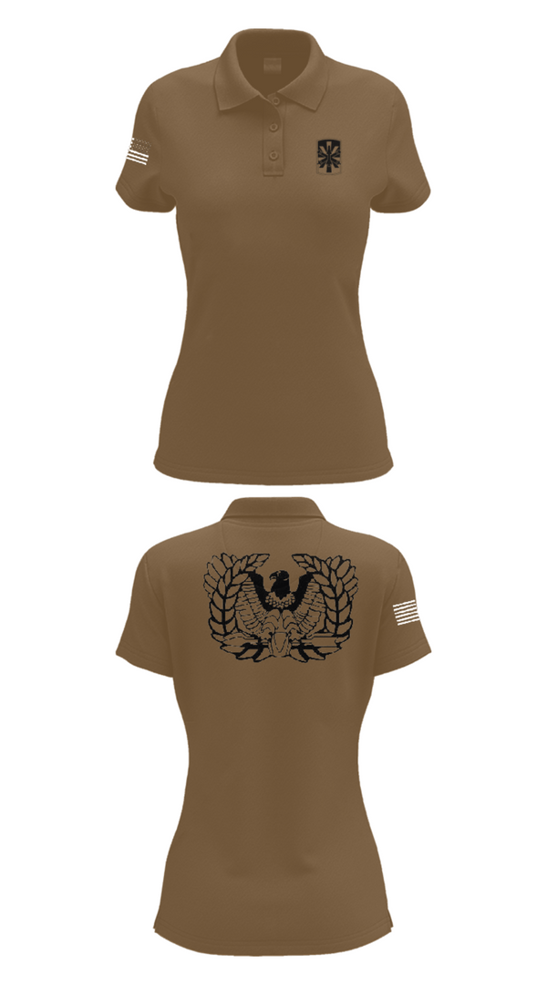 Womens Short Sleeve Performance Polo, 2/43 ADA, Army, Teamtime, Team time, sublimation, custom sports apparel, team uniforms, spirit wear, spiritwear, sports uniforms, custom shirts, team store, custom team store, fundraiser sports, apparel fundraiser