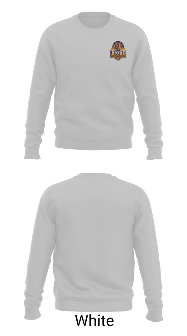 Crew Neck Sweatshirt, A2Zoe Basketball, Men's Basketball, Teamtime, Team time, sublimation, custom sports apparel, team uniforms, spirit wear, spiritwear, sports uniforms, custom shirts, team store, custom team store, fundraiser sports, apparel fundraiser
