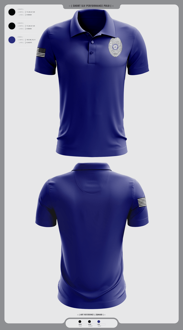 Short Sleeve Performance Polo, Dexter Pd, Police, Teamtime, Team time, sublimation, custom sports apparel, team uniforms, spirit wear, spiritwear, sports uniforms, custom shirts, team store, custom team store, fundraiser sports, apparel fundraiser