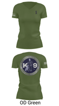 Los Alamitos Police K9 92789810 Women's Short Sleeve V-neck Shirt - 46