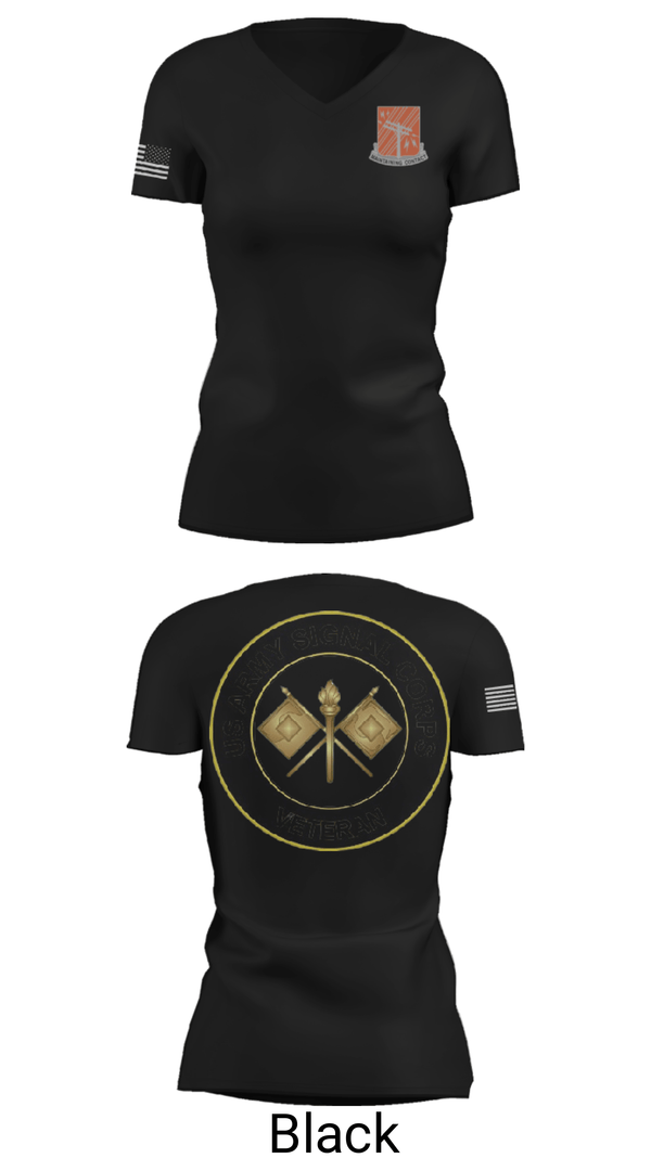Women's Short Sleeve Vneck Shirt, 440th Signal Brigade, , Teamtime, Team time, sublimation, custom sports apparel, team uniforms, spirit wear, spiritwear, sports uniforms, custom shirts, team store, custom team store, fundraiser sports, apparel fundraiser