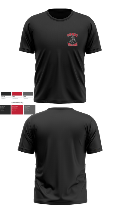 Andrews Wildcats 74502940 Short Sleeve Rash Guard Shirt - 2