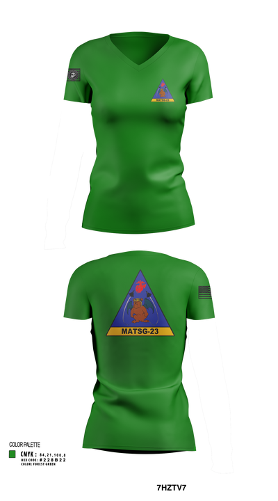 matsg-23 81067333 Women's Short Sleeve V-neck Shirt - 104