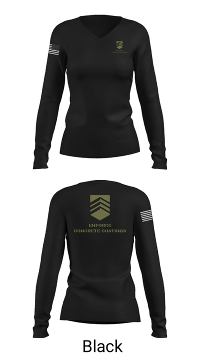 ENFORCE CONCRETE COATINGS 12824441 Women's Long Sleeve V-neck Shirt - 35