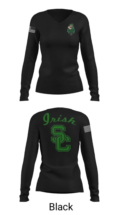 Springfield Catholic High School Soccer 49768521 Women's Long Sleeve V-neck Shirt - 35