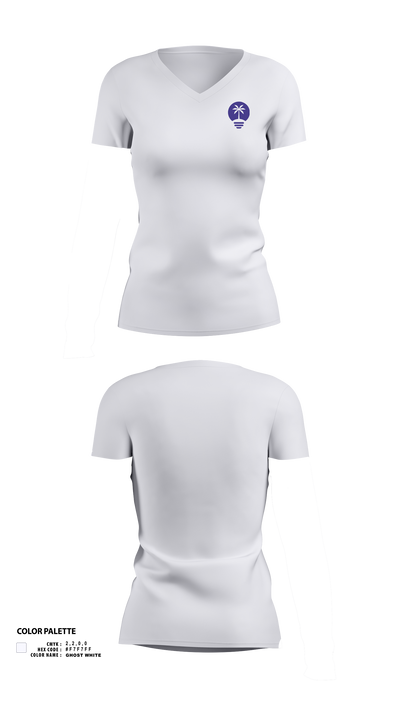 Lucky Palm Lighting 2712167 Women's Short Sleeve V-neck Shirt - 3