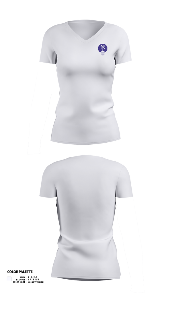 Womens Short Sleeve Vneck Shirt, Lucky Palm Lighting, , Teamtime, Team time, sublimation, custom sports apparel, team uniforms, spirit wear, spiritwear, sports uniforms, custom shirts, team store, custom team store, fundraiser sports, apparel fundraiser
