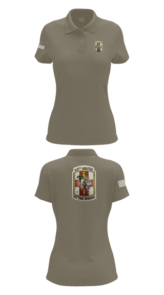 Womens Short Sleeve Performance Polo, 43rd Medical Detachment, , Teamtime, Team time, sublimation, custom sports apparel, team uniforms, spirit wear, spiritwear, sports uniforms, custom shirts, team store, custom team store, fundraiser sports, apparel fundraiser