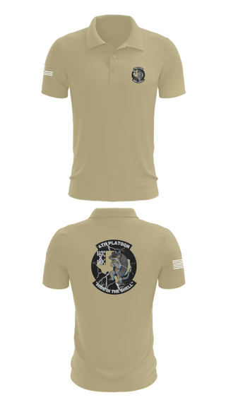 Short Sleeve Performance Polo, 90th ASB B co 4Th Platoon, Army, Teamtime, Team time, sublimation, custom sports apparel, team uniforms, spirit wear, spiritwear, sports uniforms, custom shirts, team store, custom team store, fundraiser sports, apparel fundraiser