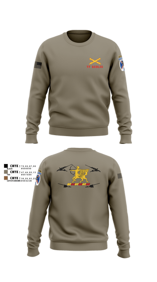 Crew Neck Sweatshirt, 3-6 FA, Army, Teamtime, Team time, sublimation, custom sports apparel, team uniforms, spirit wear, spiritwear, sports uniforms, custom shirts, team store, custom team store, fundraiser sports, apparel fundraiser