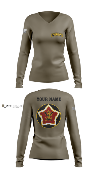 Womens Long Sleeve Vneck Shirt, Recon, Army, Teamtime, Team time, sublimation, custom sports apparel, team uniforms, spirit wear, spiritwear, sports uniforms, custom shirts, team store, custom team store, fundraiser sports, apparel fundraiser