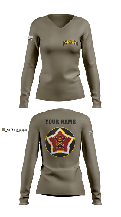 Recon 26579836 Women's Long Sleeve V-neck Shirt - 3 (1)