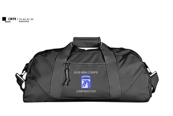 Duffle Bag, 112th Signal Jumpmaster, Army, Teamtime, Team time, sublimation, custom sports apparel, team uniforms, spirit wear, spiritwear, sports uniforms, custom shirts, team store, custom team store, fundraiser sports, apparel fundraiser