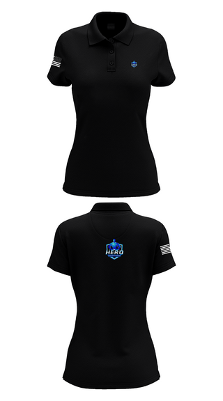 Womens Short Sleeve Performance Polo, Hero Cooling & Heating, , Teamtime, Team time, sublimation, custom sports apparel, team uniforms, spirit wear, spiritwear, sports uniforms, custom shirts, team store, custom team store, fundraiser sports, apparel fundraiser