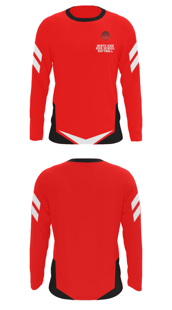 Long Sleeve Performance Shirt, North Side High School Softball, Softball, Teamtime, Team time, sublimation, custom sports apparel, team uniforms, spirit wear, spiritwear, sports uniforms, custom shirts, team store, custom team store, fundraiser sports, apparel fundraiser