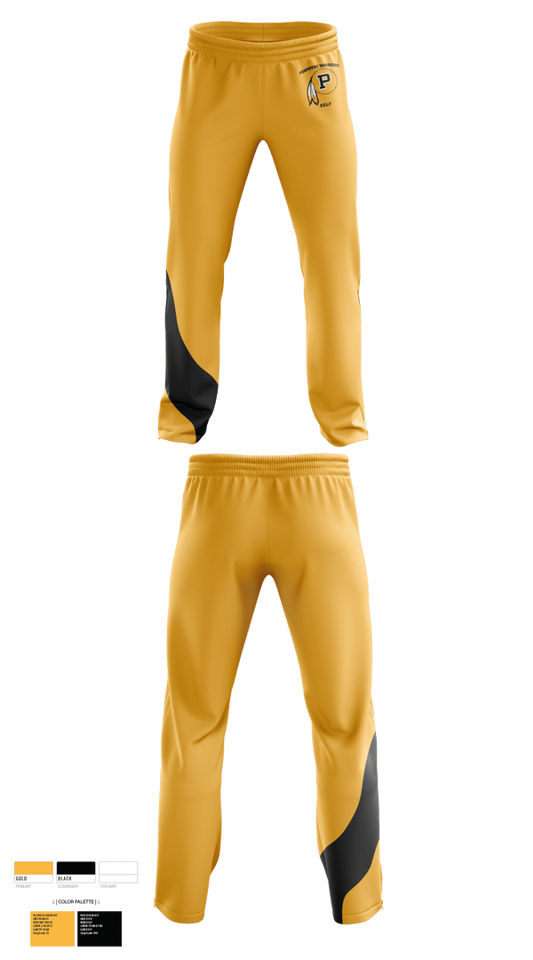 Sweatpants, Pontotoc High School Golf, Golf, Teamtime, Team time, sublimation, custom sports apparel, team uniforms, spirit wear, spiritwear, sports uniforms, custom shirts, team store, custom team store, fundraiser sports, apparel fundraiser