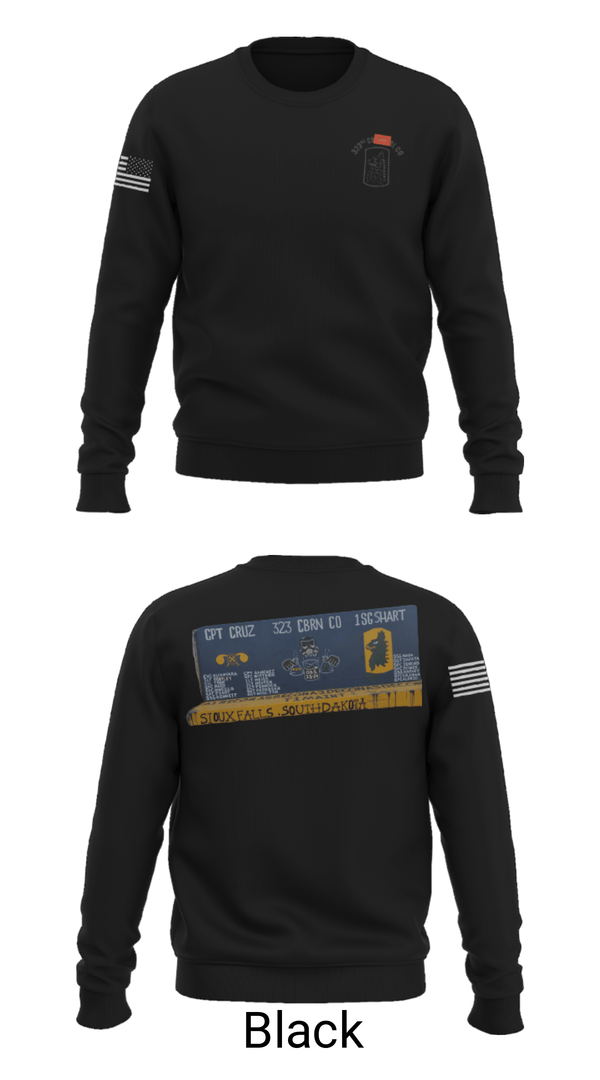 Crew Neck Sweatshirt, 323 chem maint, Army, Teamtime, Team time, sublimation, custom sports apparel, team uniforms, spirit wear, spiritwear, sports uniforms, custom shirts, team store, custom team store, fundraiser sports, apparel fundraiser
