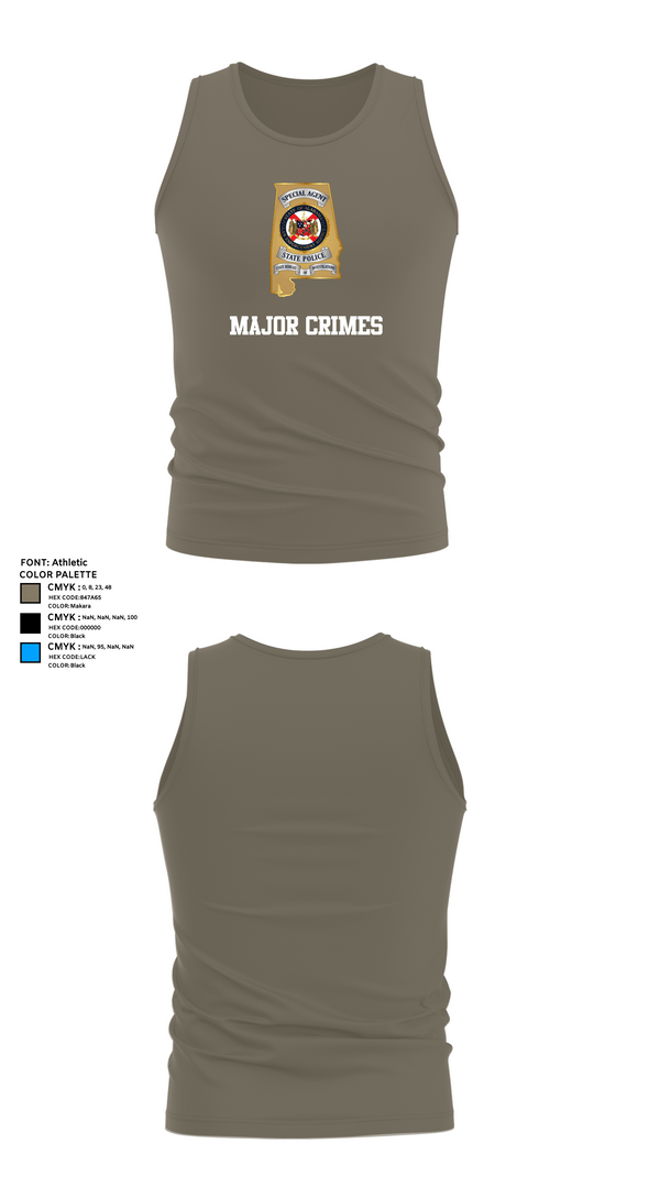 Tank Top, Major Crimes, , Teamtime, Team time, sublimation, custom sports apparel, team uniforms, spirit wear, spiritwear, sports uniforms, custom shirts, team store, custom team store, fundraiser sports, apparel fundraiser