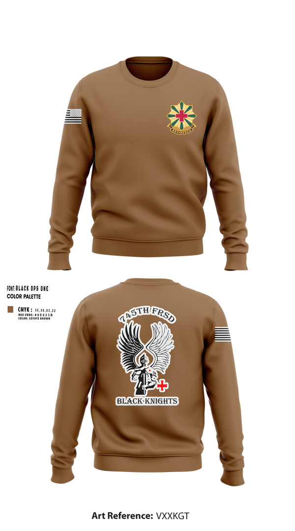 Crew Neck Sweatshirt, 745th Forward Resuscitative Surgical Detachment, Army, Teamtime, Team time, sublimation, custom sports apparel, team uniforms, spirit wear, spiritwear, sports uniforms, custom shirts, team store, custom team store, fundraiser sports, apparel fundraiser