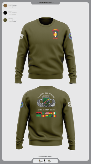Crew Neck Sweatshirt, 478th CA BN (A), Army, Teamtime, Team time, sublimation, custom sports apparel, team uniforms, spirit wear, spiritwear, sports uniforms, custom shirts, team store, custom team store, fundraiser sports, apparel fundraiser