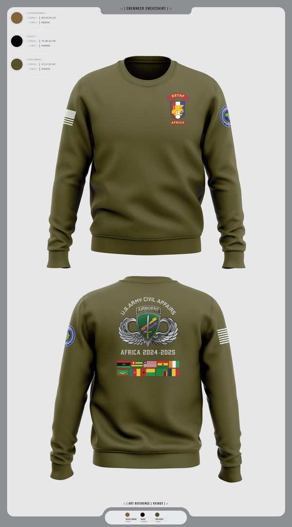 Crew Neck Sweatshirt, 478th CA BN (A), Army, Teamtime, Team time, sublimation, custom sports apparel, team uniforms, spirit wear, spiritwear, sports uniforms, custom shirts, team store, custom team store, fundraiser sports, apparel fundraiser